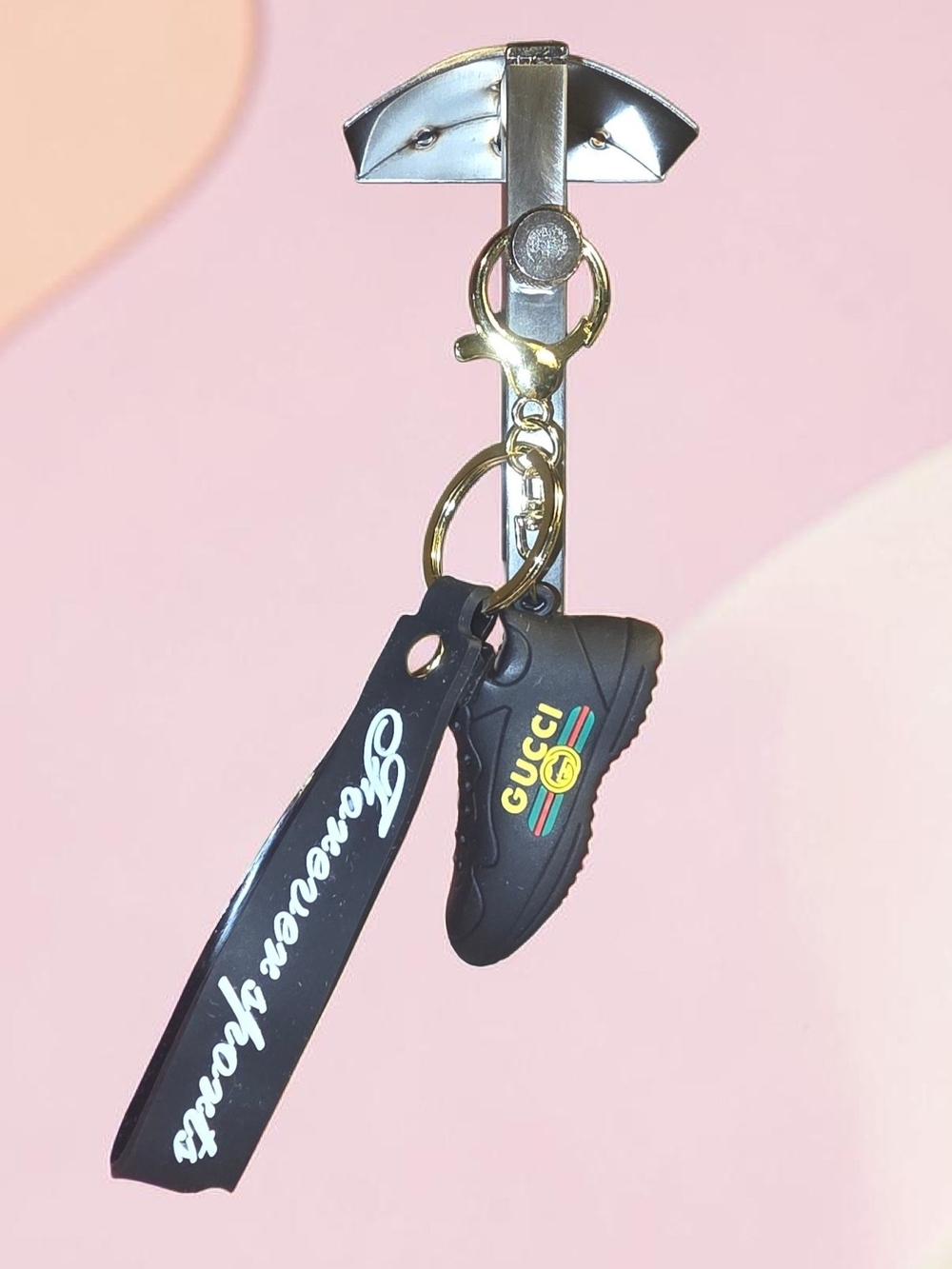 Gucci Black Mini Sneaker Key & Card Holder Keychain